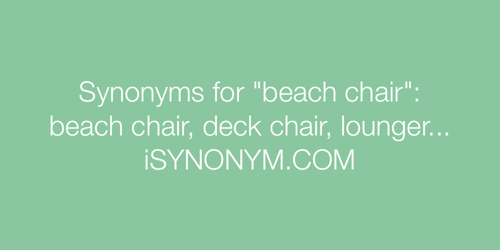 Synonyms beach chair