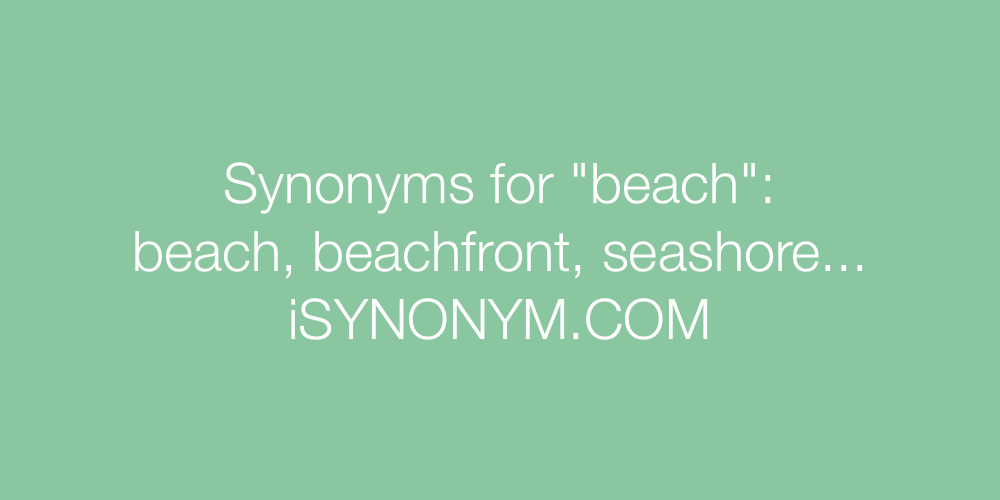 Synonyms beach