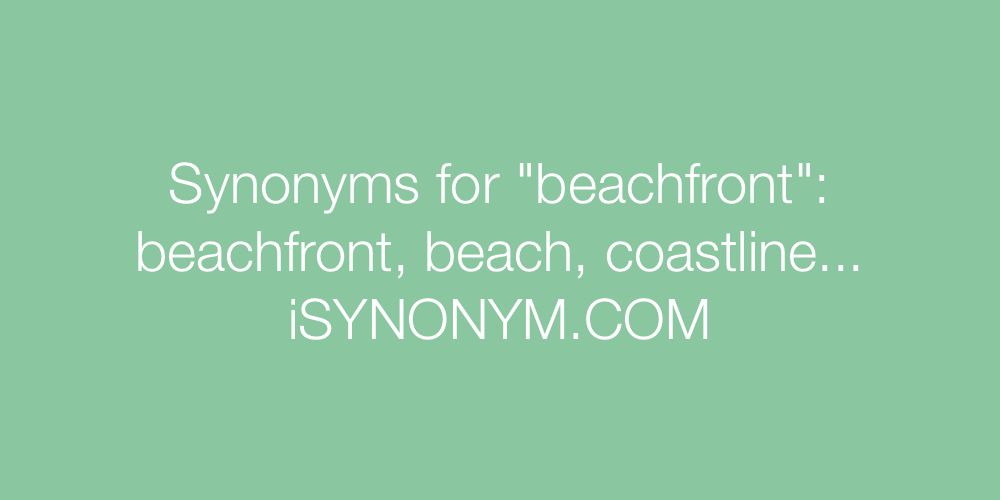 Synonyms beachfront