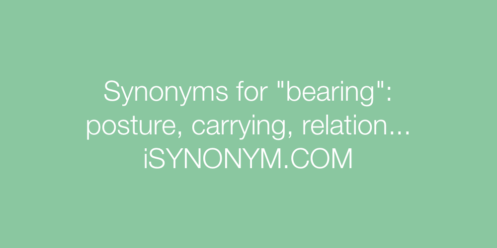 Synonyms bearing