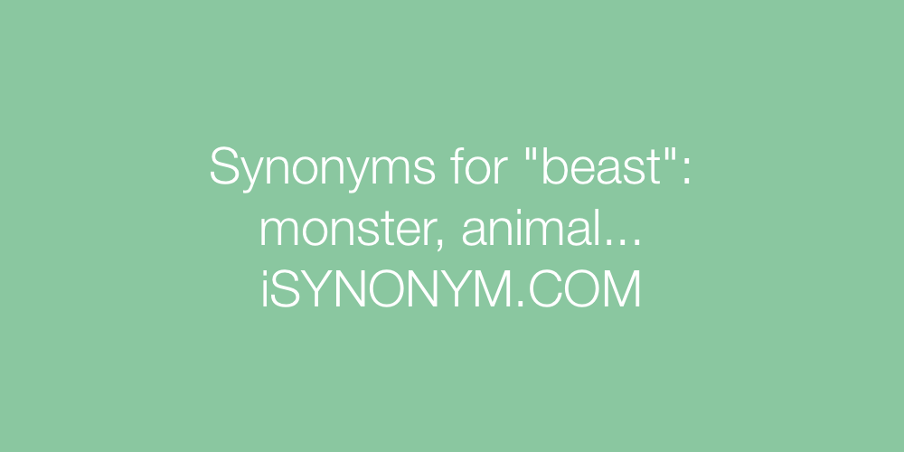Synonyms beast