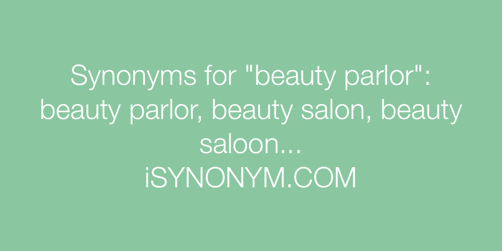Synonyms beauty parlor