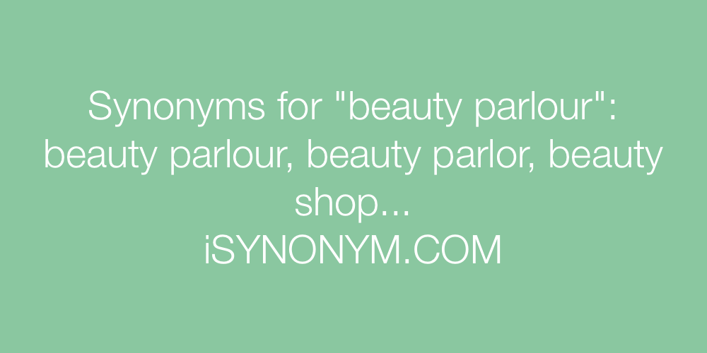 Synonyms beauty parlour