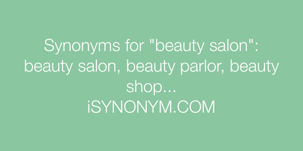 Synonyms beauty salon