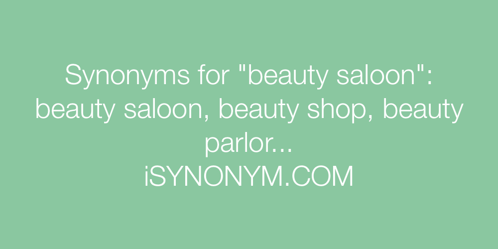 Synonyms beauty saloon