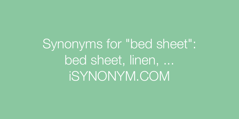 Synonyms bed sheet