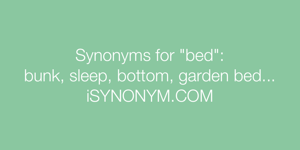 Synonyms bed