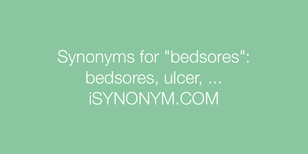 Synonyms bedsores