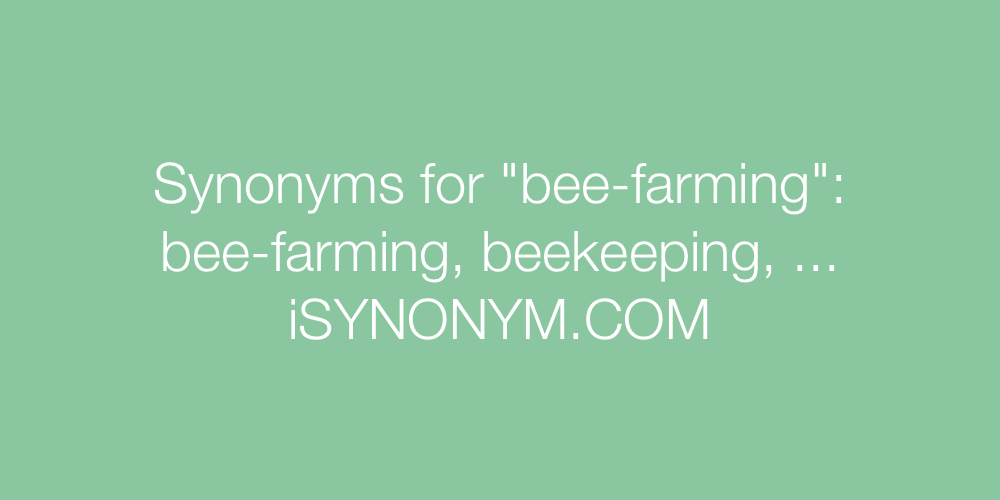 Synonyms bee-farming