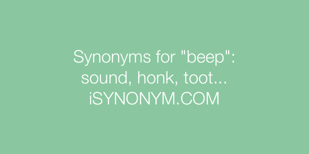 Synonyms beep