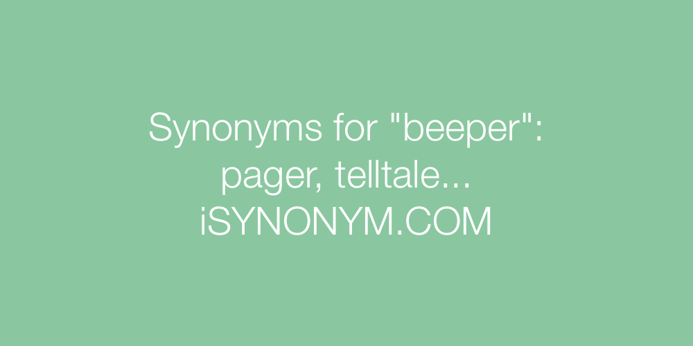 Synonyms beeper