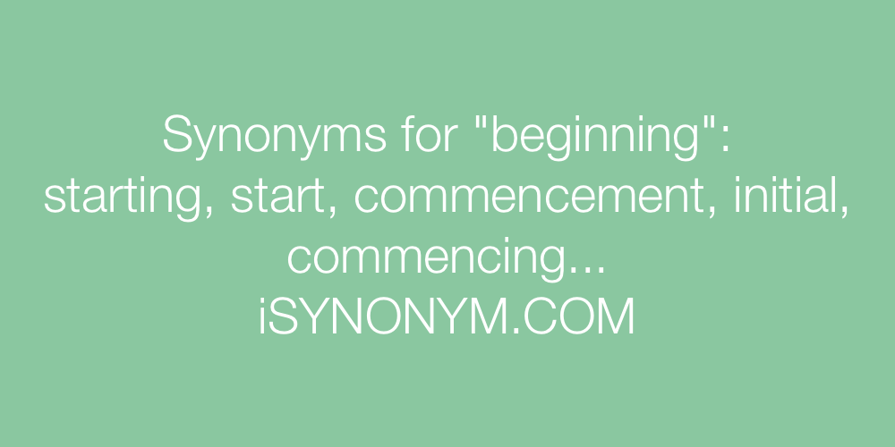 Synonyms beginning