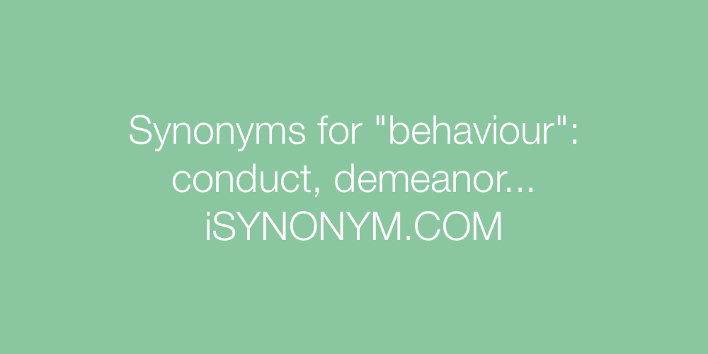 Synonyms behaviour