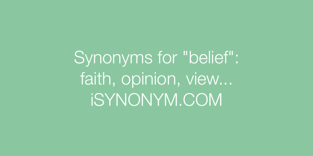 Synonyms belief