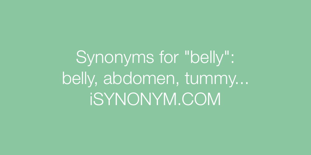 Synonyms belly