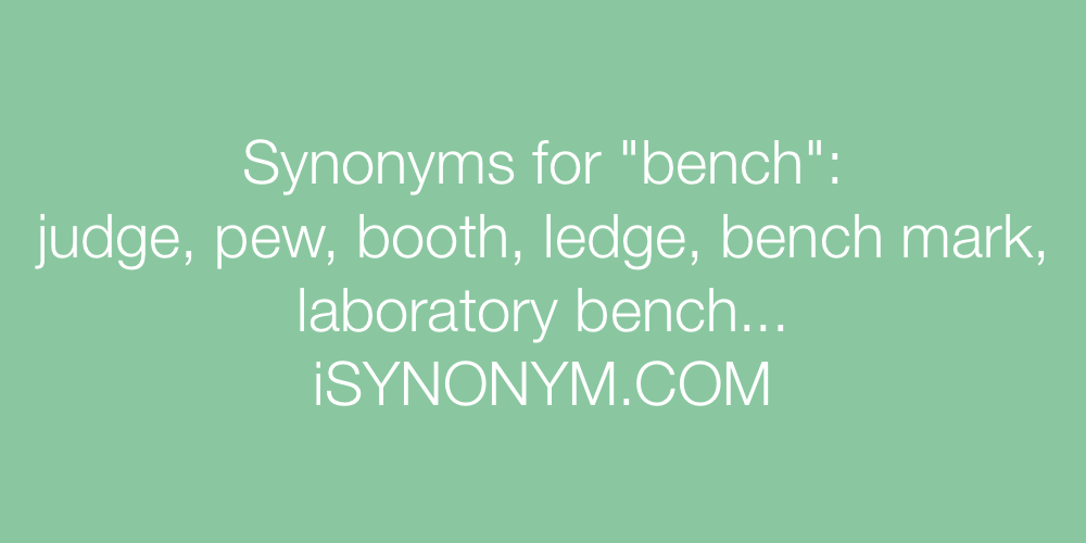 Synonyms bench