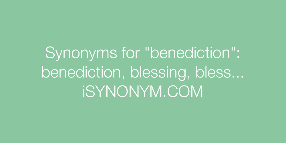 Synonyms benediction
