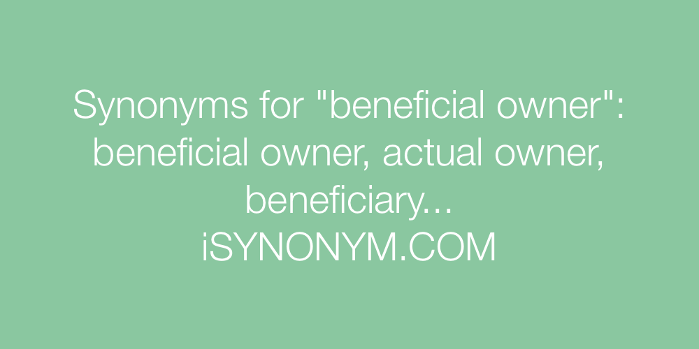 Synonyms beneficial owner