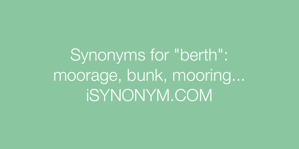 Synonyms berth