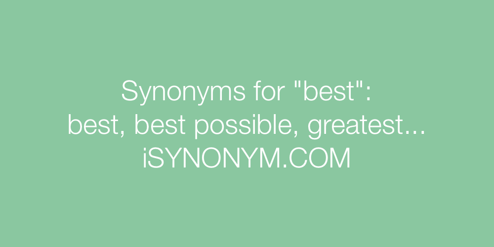 Synonyms best