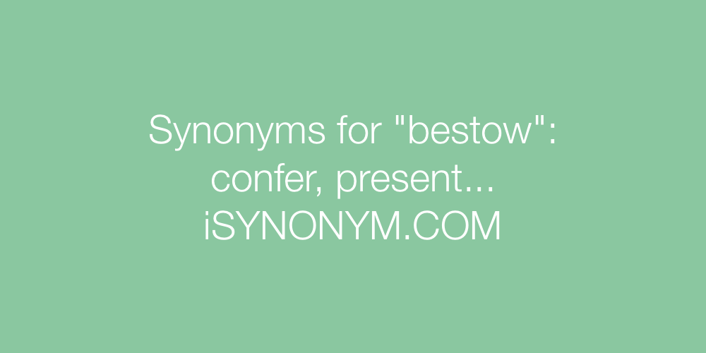 Synonyms bestow