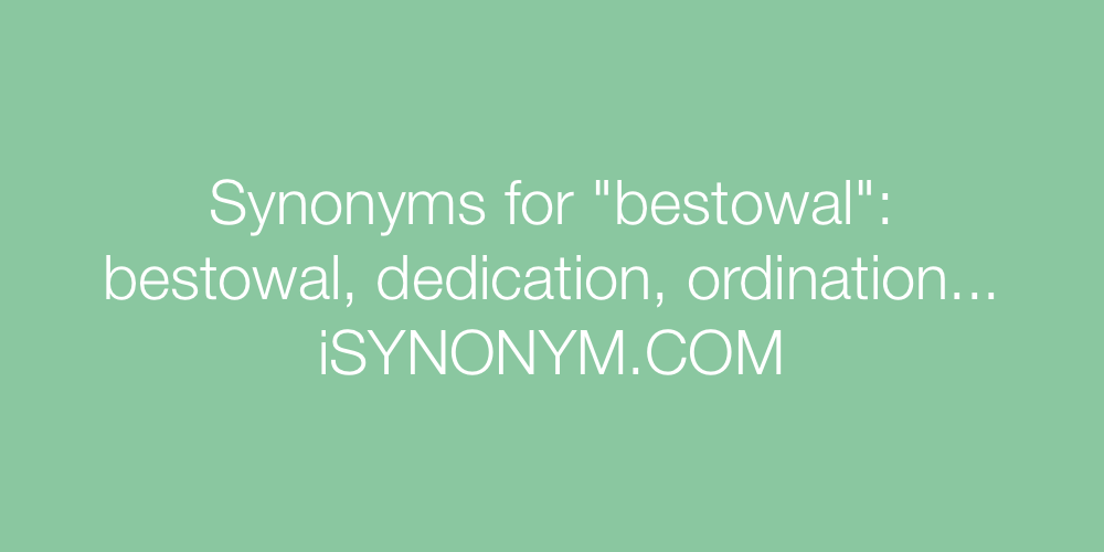 Synonyms bestowal