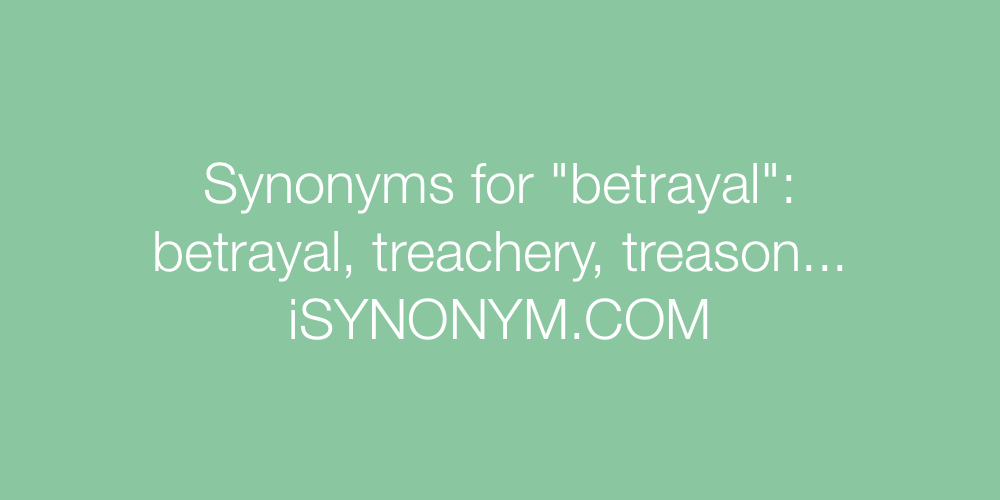 Synonyms betrayal