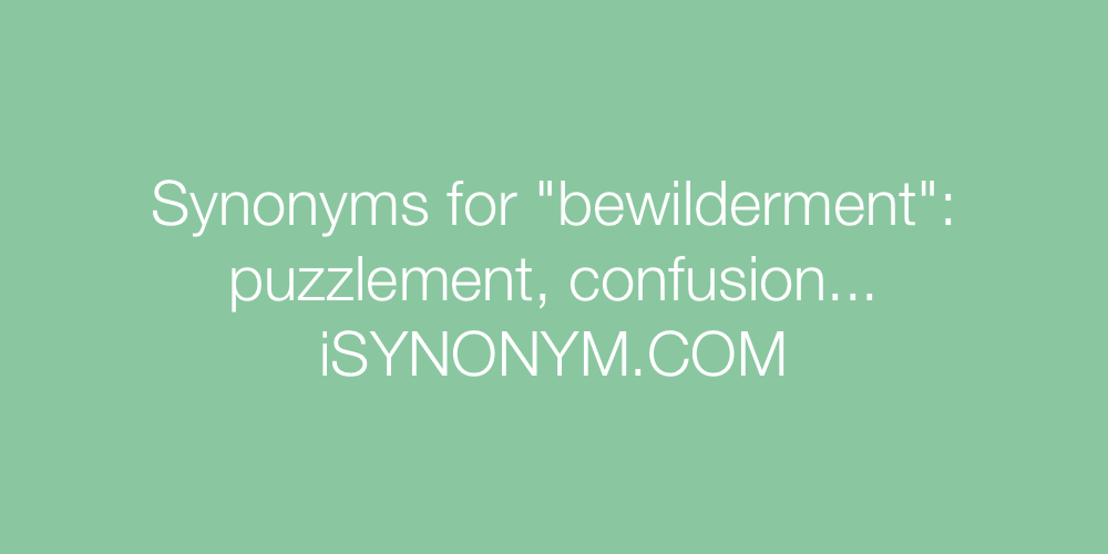 Synonyms bewilderment