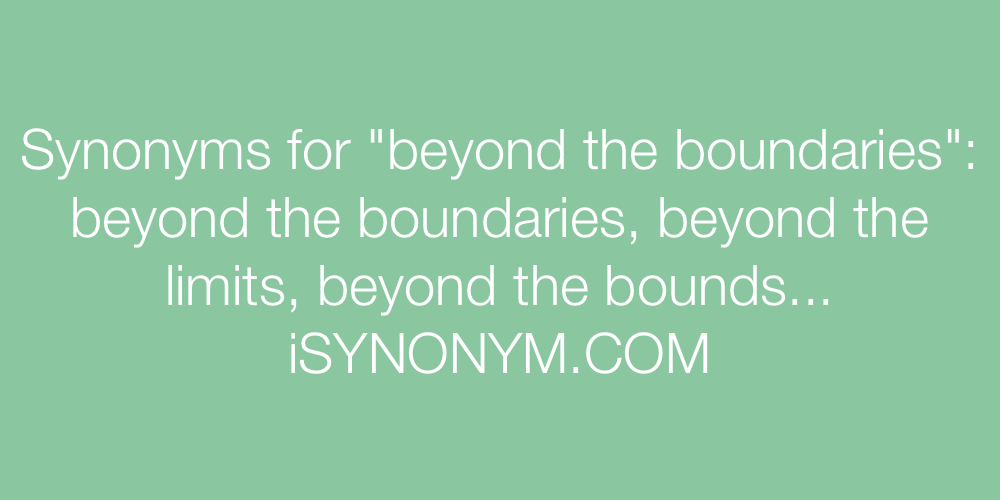 Synonyms beyond the boundaries