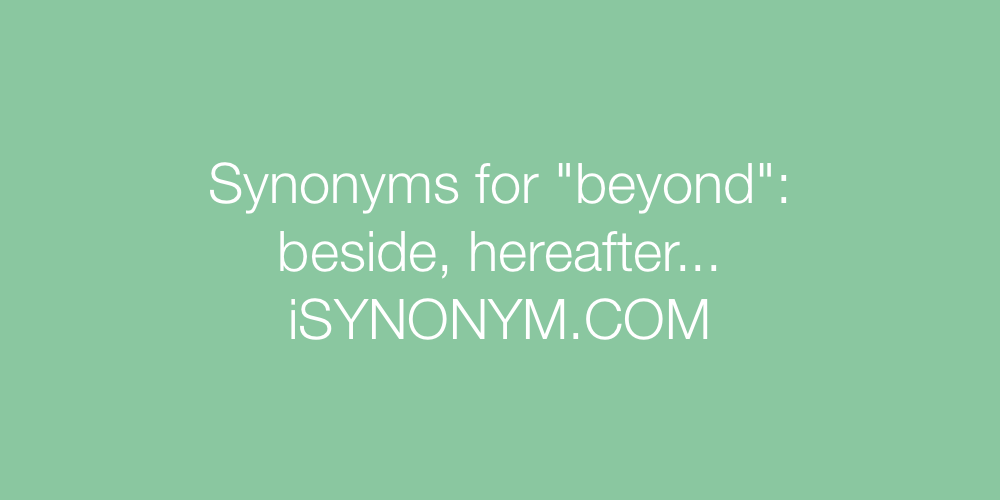 Synonyms beyond