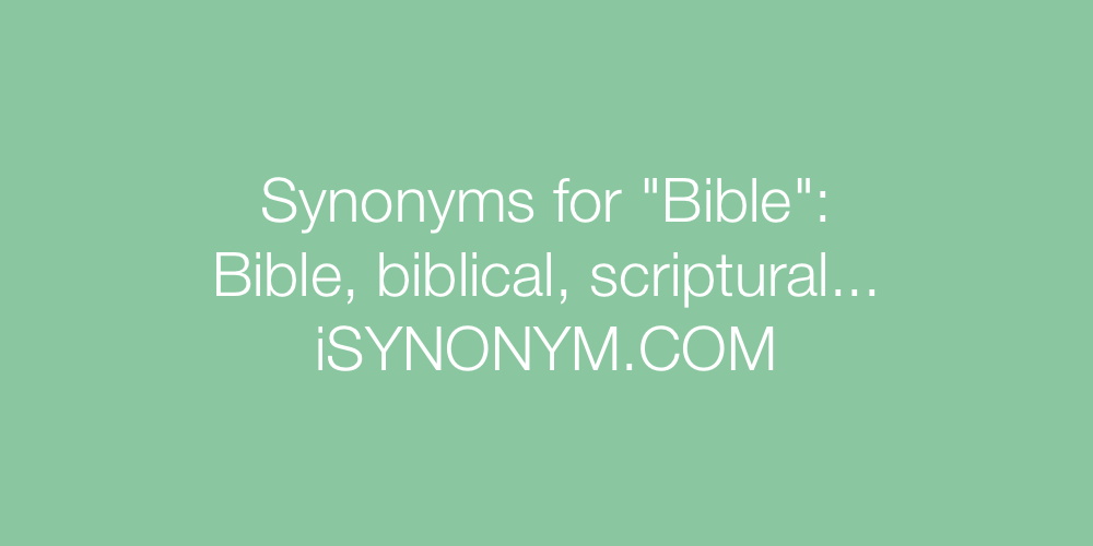 Synonyms Bible