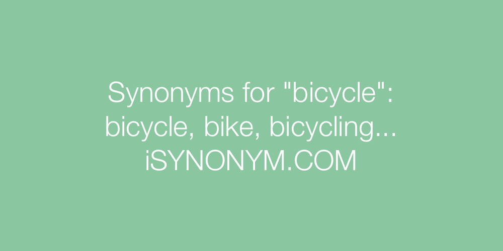 Synonyms bicycle