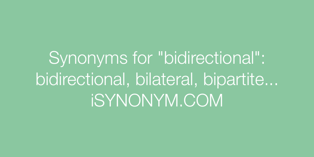 Synonyms bidirectional
