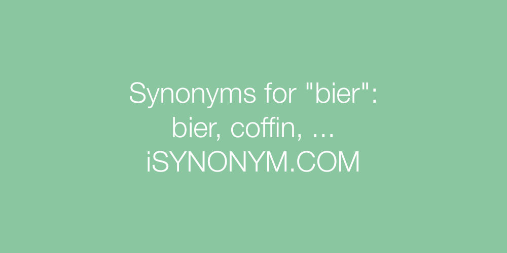 Synonyms bier