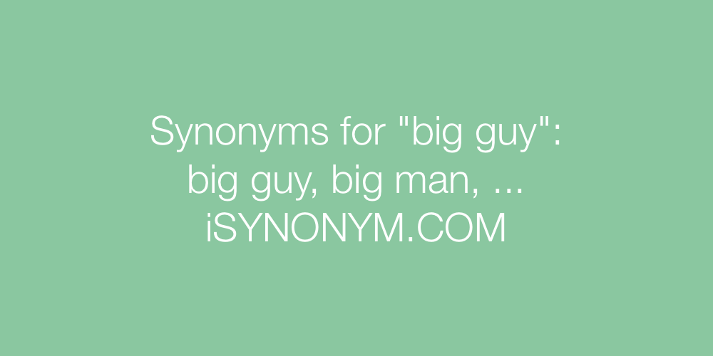 Synonyms big guy