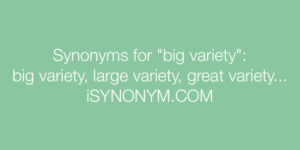 Synonyms big variety