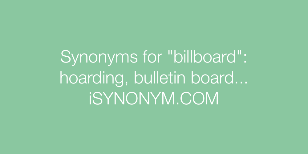 Synonyms billboard
