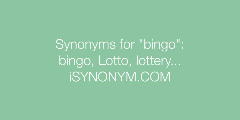 Synonyms bingo