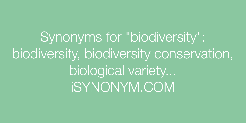 Synonyms biodiversity