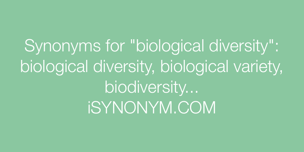 Synonyms biological diversity