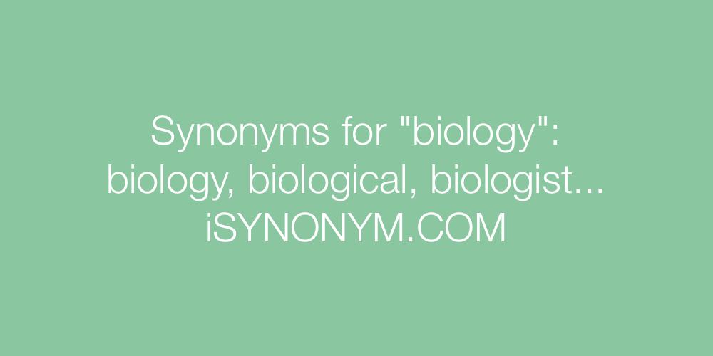 Synonyms biology