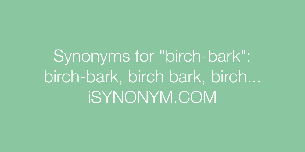 Synonyms birch-bark
