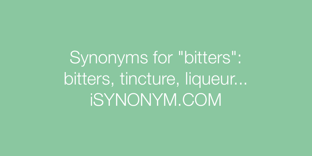 Synonyms bitters