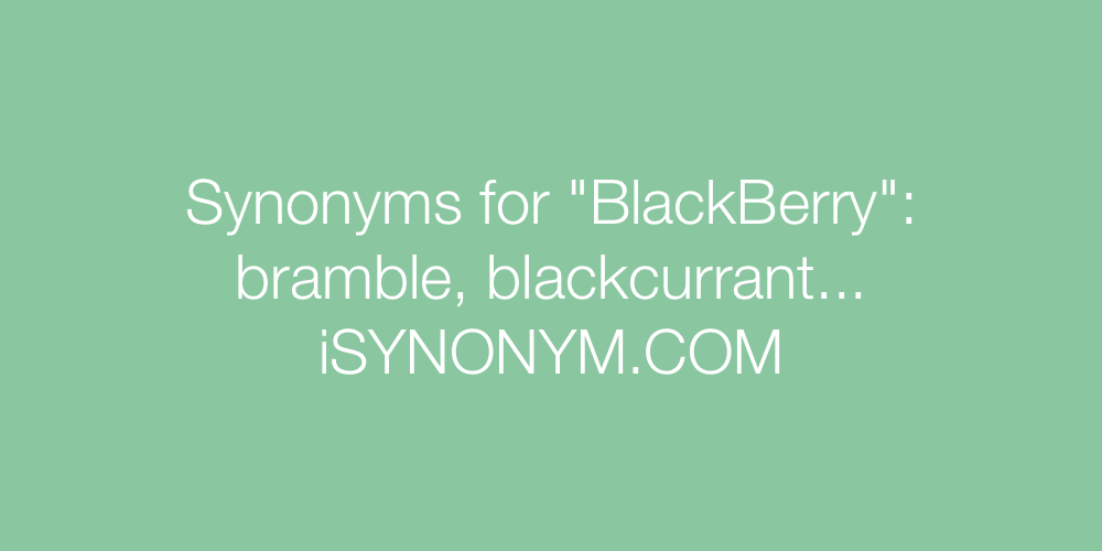 Synonyms BlackBerry