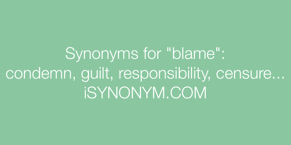 Synonyms blame