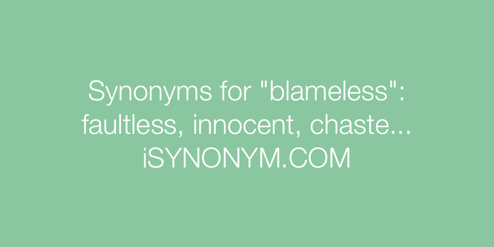 Synonyms blameless