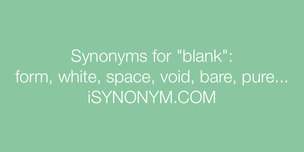 Synonyms blank