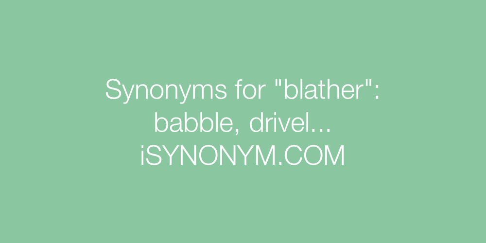 Synonyms blather