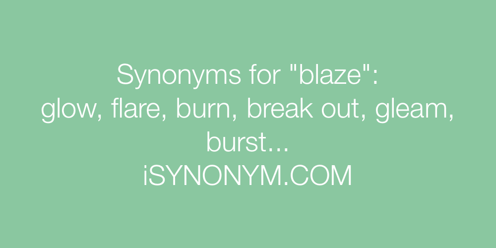 Synonyms blaze
