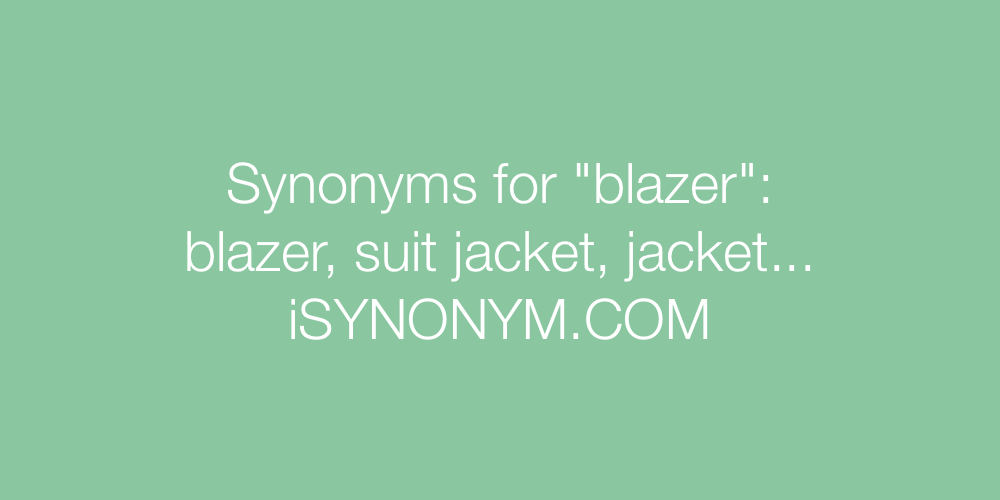 Synonyms blazer